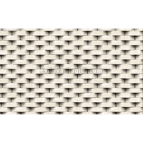 Gmz 3D Elemental Gri Beyaz Örgü Taş Desenli 42014-1 Duvar Kağıdı 16.50 M²