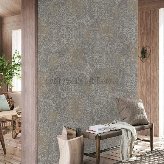 Adawall Dante Gri Geometrik Desenli 1409-5 Duvar Kağıdı 10.60 M²