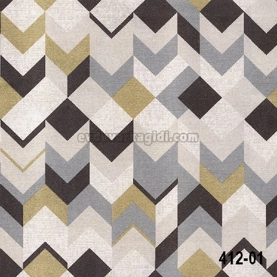 Decowall Maki Vizon Kahve Gold Geometrik Desenli 412-01 Duvar Kağıdı 16.50 M²