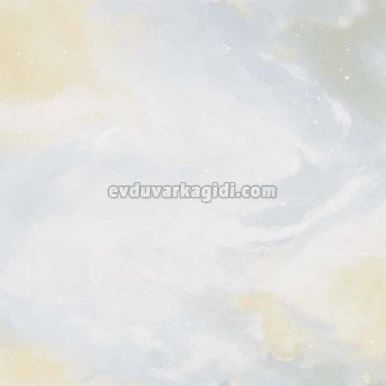 Duka Voyage Bebe Mavisi Açık Sarı Bulutumsu Dalga Desenli 24652-3 Duvar Kağıdı 10.60 M²