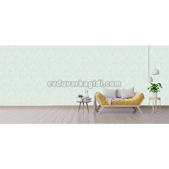 Ottoman Wallcoverings Su Yeşili Damask Desenli A0064 Duvar Kağıdı 16.50 M²