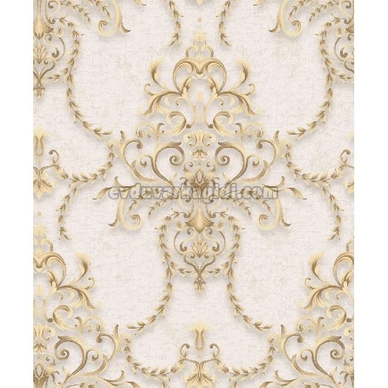 A'la Venda Bej Kahve Gold Damask Şam Desenli DL11603 Duvar Kağıdı 16.50 M²