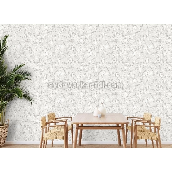 Adawall Roka Beyaz Gri Modern Mermer Desenli 23103-1 Duvar Kağıdı 16.50 M²