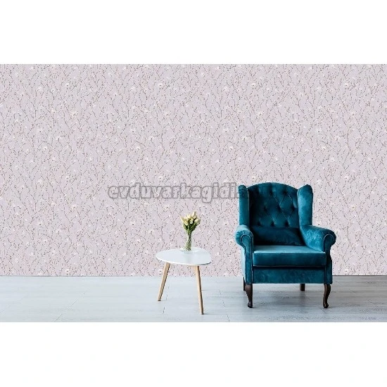 Adawall Seven Açık Gri Çiçek Motif Desenli 7800-2 Duvar Kağıdı 16.50 M²