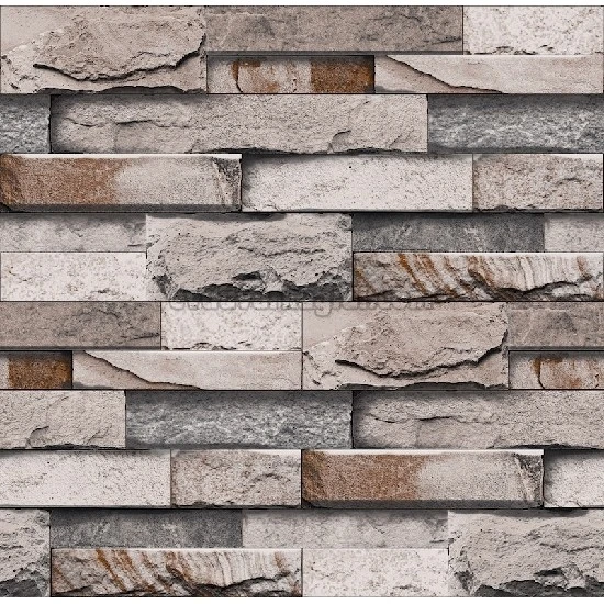 Prowall Petra 3 Boyutlu Krem Gri Kesme Taş Desenli 5215-1 Duvar Kağıdı 16.50 M²