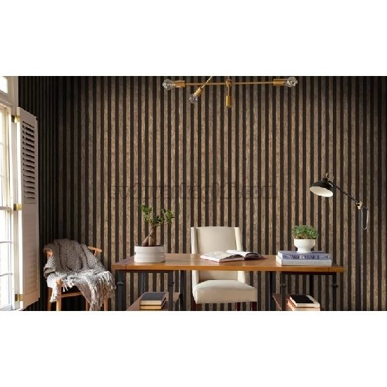 Decowall Maki Krem Kahve Ahşap Lambiri Desenli 613-03 Duvar Kağıdı 16.50 M²