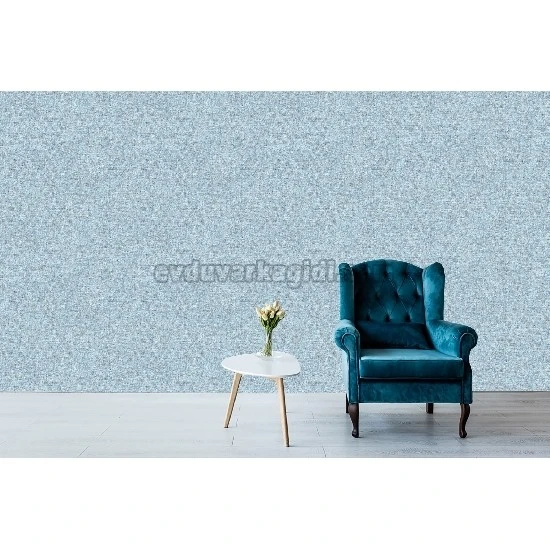 Adawall Seven Mavi Keten Kumaş Dokulu Düz Desenli 7816-9 Duvar Kağıdı 16.50 M²