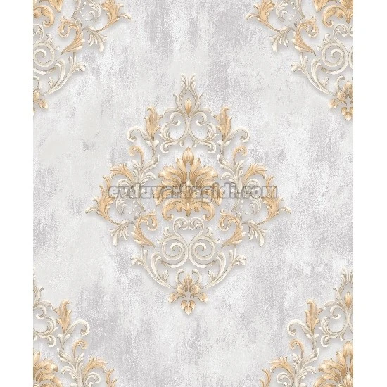 Bella Wallcoverings Gri Kahve Damask Desenli YG31101 Duvar Kağıdı 16.50 M²