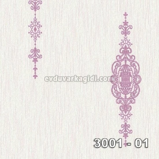 Decowall Armani Pembe Damask Desenli 3001-01 Duvar Kağıdı 16.50 M²