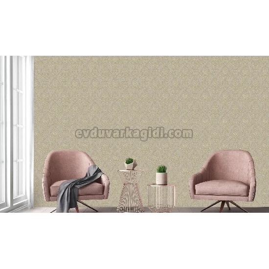 Adawall Dante Kahve Damask Desenli 1401-5 Duvar Kağıdı 10.60 M²