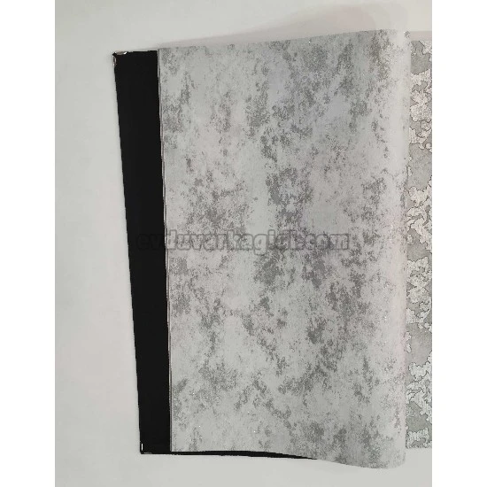 Golden Black Gri Zemin Üstüne Koyu Gri Eskitme Sıva Desenli 41252 Duvar Kağıdı 16.10 M²