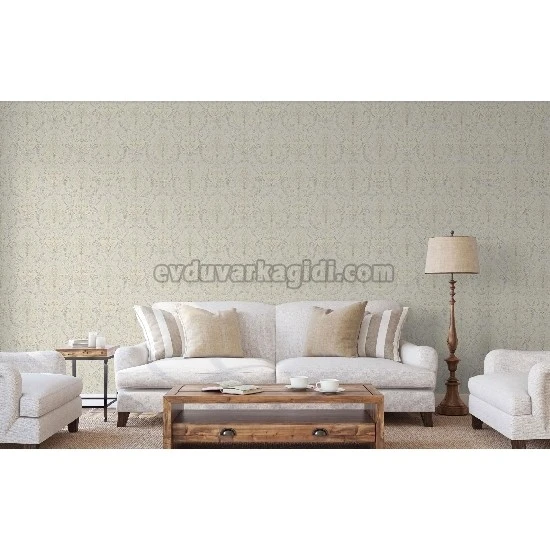 Adawall Tropicano Krem Motifli Damask Desenli 9901-2 Duvar Kağıdı 16.50 M²