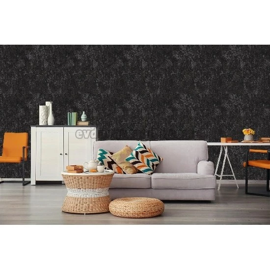 Decowall Retro Siyah Gri Soyut Eskitme Desenli 5003-05 Duvar Kağıdı 16.50 M²