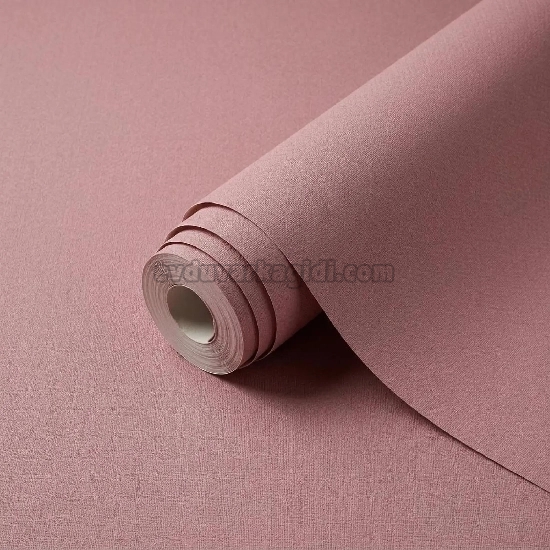 Duka Motto Linen Pembe Modern Düz Desenli 28333-14 Duvar Kağıdı 10.60 M²