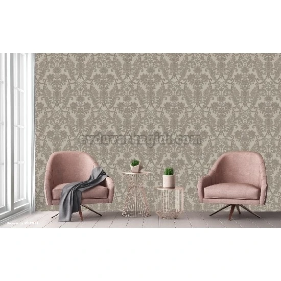 Adawall Rumi Bej Süslemeli Damask Desenli 6804-2 Duvar Kağıdı 10.60 M²