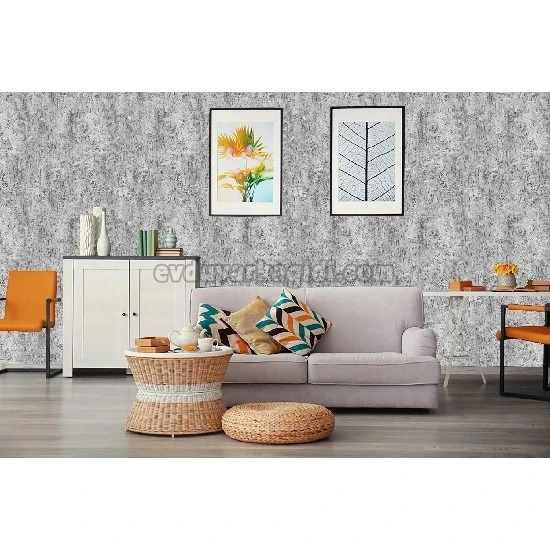 Bella Wallcoverings Gri Siyah Eskitme Desenli YG32503 Duvar Kağıdı 16.50 M²