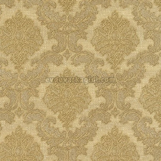 Livart Makro Mix Bej Sarı Simli Motifli Damask Desenli 725-2 Duvar Kağıdı 16.50 M²