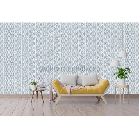 Adawall Seven Açık Mavi Geometrik Zincir Desenli 7808-2 Duvar Kağıdı 16.50 M²