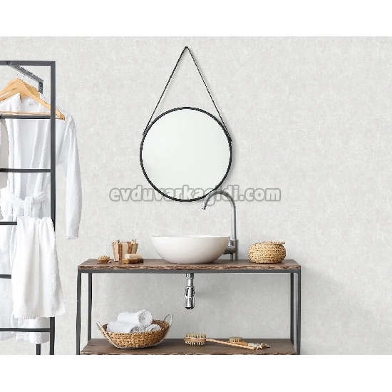 Adawall Muse Beyaz Açık Gri Kumaş Keten Efekt Desenli 25105-1 Duvar Kağıdı 16.50 M²