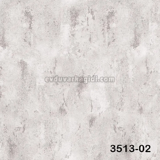 Decowall Tudor Açık Gri Soyut Eskitme Beton Sıva Desenli 3513-02 Duvar Kağıdı 16.50 M²