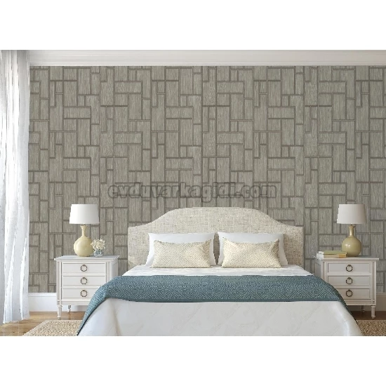 Adawall Roka Koyu Gri Geometrik Desenli 23108-4 Duvar Kağıdı 16.50 M²