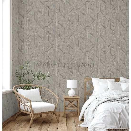 Adawall Icon Gri Bej Modern Minimal Geometrik Desenli 24113-5 Duvar Kağıdı 16.50 M²