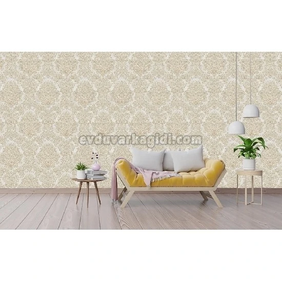 Adawall Seven Bej Damask Desenli 7807-1 Duvar Kağıdı 16.50 M²