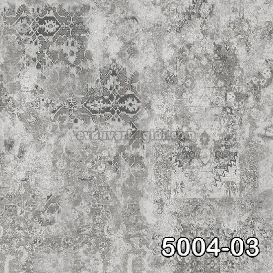 Decowall Retro Açık Gri Koyu Gri Retro Eskitme Desenli 5004-03 Duvar Kağıdı 16.50 M²