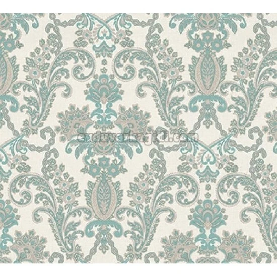 Adawall Rumi Mavi Gri Süslemeli Damask Desenli 6804-4 Duvar Kağıdı 10.60 M²