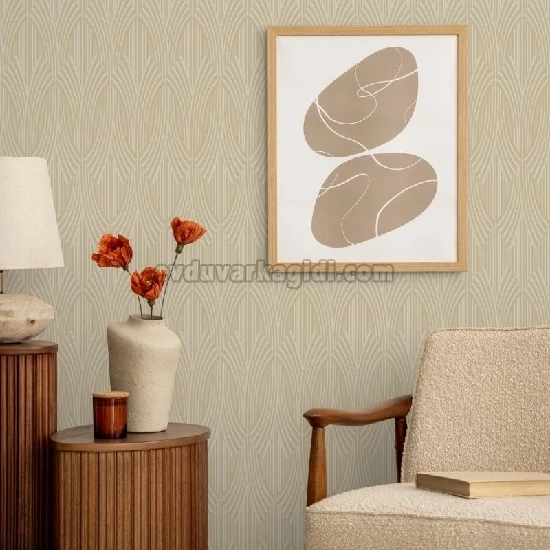 Adawall Icon Krem Bej Modern Geometrik Desenli 24102-3 Duvar Kağıdı 16.50 M²