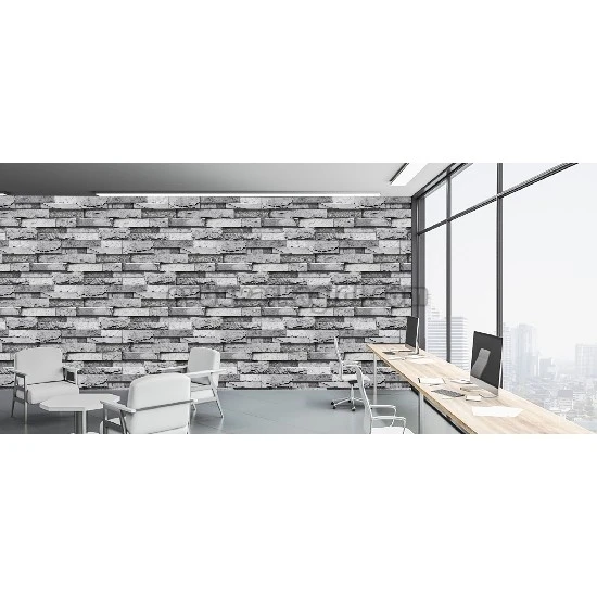 Prowall Petra 3 Boyutlu Gri Kesme Taş Desenli 5215-2 Duvar Kağıdı 16.50 M²