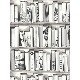 Ugepa (fransız) Kaleidoscope Pop Art 3 Boyutlu Beyaz Ahşap Zemin Kütüphane Desenli 82209 Duvar Kağıdı 5 M²