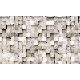 Gmz 3D Elemental Krem Gri Beyaz 3 Boyutlu Kare Taş Desenli 42002-4 Duvar Kağıdı 16.50 M²