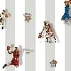 Duka Kids Collection Gri Beyaz Çizgili Zemin Üstünde Basketbolcu Temalı Desenli 15188-2 Duvar Kağıdı 16.20 M²