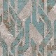 Duka By Hakan Akkaya Açık Kahverengi Zemin Üstüne Turkuaz Bakır Geometrik Desenli 20195-4 Duvar Kağıdı 10.60 M²
