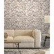 Murella Canova (italyan) Kabartma Doku Gri Kahve Krem Motifli Damask Desenli M2069 Duvar Kağıdı 7 M²