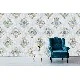 Bella Wallcoverings Gri Mavi Sarı Damask Desenli YG31105 Duvar Kağıdı 16.50 M²