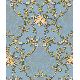 A'la Venda Mavi Zemin Gold Motifler Ve Gül Desenli DL10806 Duvar Kağıdı 16.50 M²