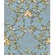 A'la Venda Mavi Zemin Gold Motifler Ve Gül Desenli DL10806 Duvar Kağıdı 16.50 M²