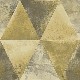 Ugepa (fransız) Hexagone 3 Boyutlu Soyut Metalik Altın Geometrik Taş Desenli L62502 Duvar Kağıdı 5 M²