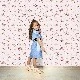 Duka Kids Collection Pembe Üzerine Pembe Krem Midilli Sarı Pembe Yıldız Ve Kalp Desenli 15111-2 Duvar Kağıdı 16.20 M²